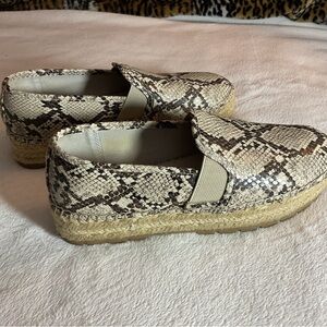 Snakeskin Patterned Women's Espadrille Shoes